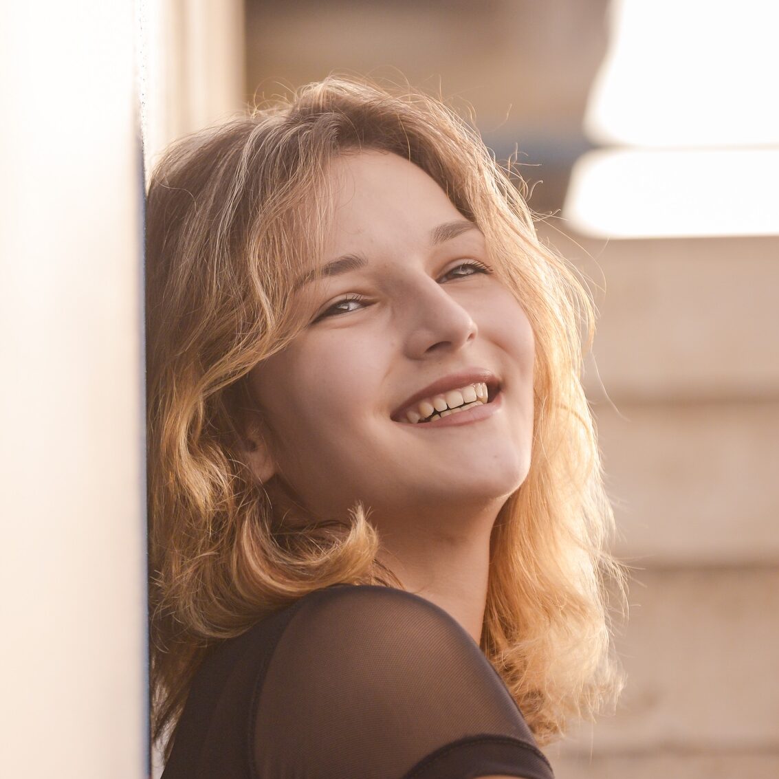 Girl smiling